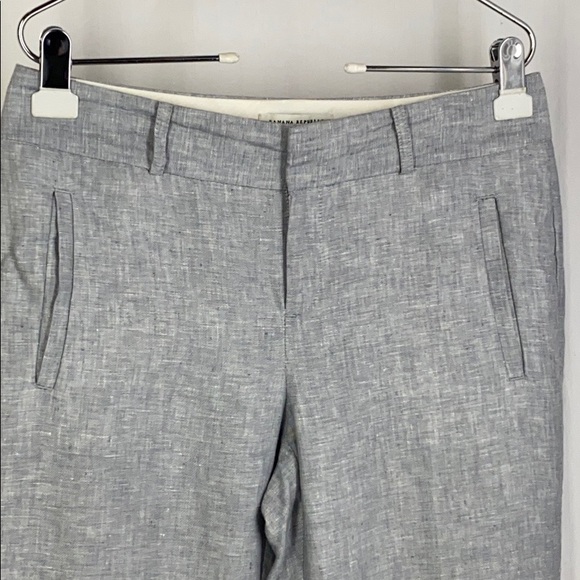 Banana Republic 6 Martin Fit LINEN Trousers Pants - Picture 2 of 7